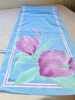 Long Vintage Veresa by Vera Neumann Pastel Tulip Scarf